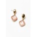 Jaida Pink Stone Drop Earring