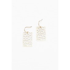 Addison Gold Rectangle Drop Earring